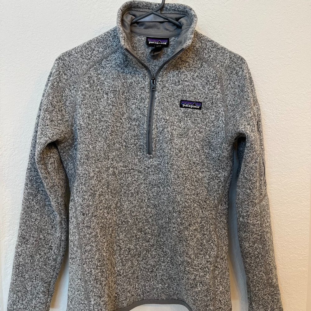 Gray Patagonia Quarter Zip Better Sweater - Womens Small